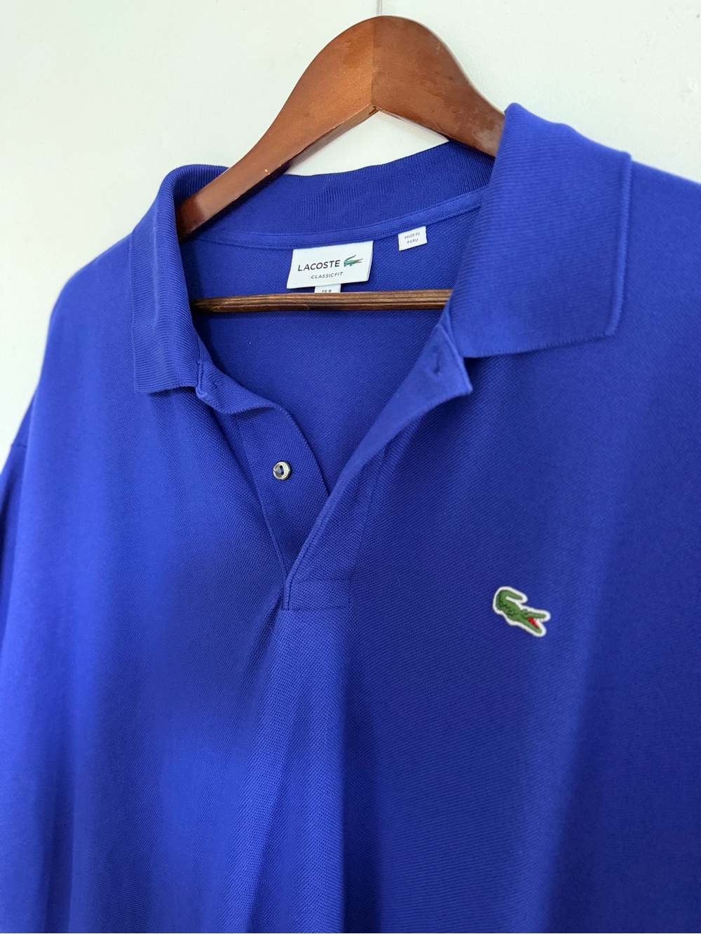 NEW Big & Tall Lacoste Men's Classic Fit Polo Shirt - Royal Blue